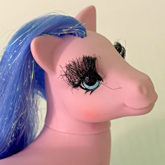 My Little Pony MLP G1 Princess Pony Eyelashes Blue Pink 1991 China Hasbro - Picture 8 of 10